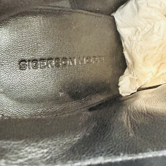 Sigerson Morrison Boots Womens 10 Black Leather Studded High Heel Pointed Toe - Picture 8 of 10